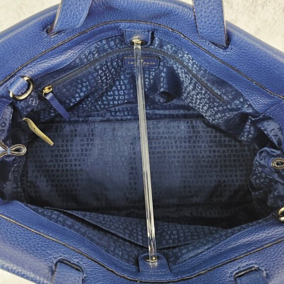 KATE SPADE Jasper Clarke Street Ocean Blue Pebble Leather Top Handle Shoulder Ba - Picture 15 of 16
